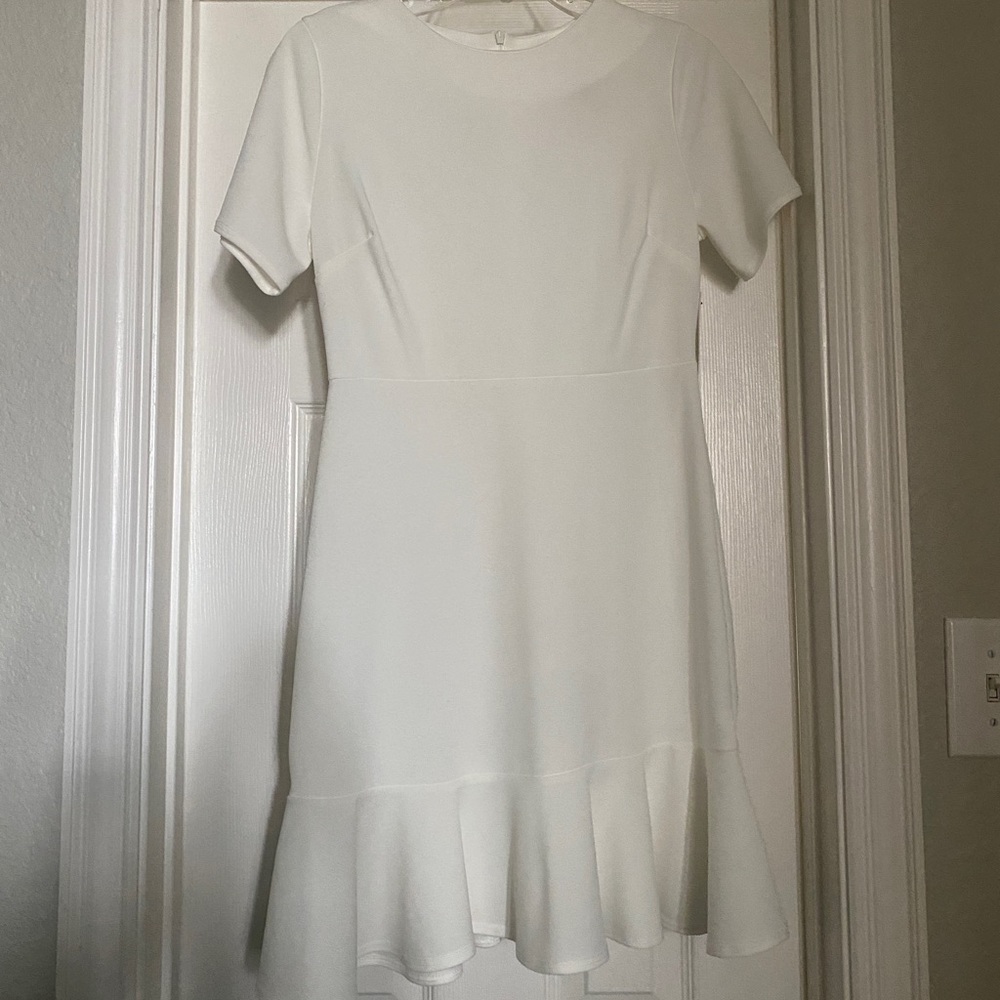 White ruffle dress